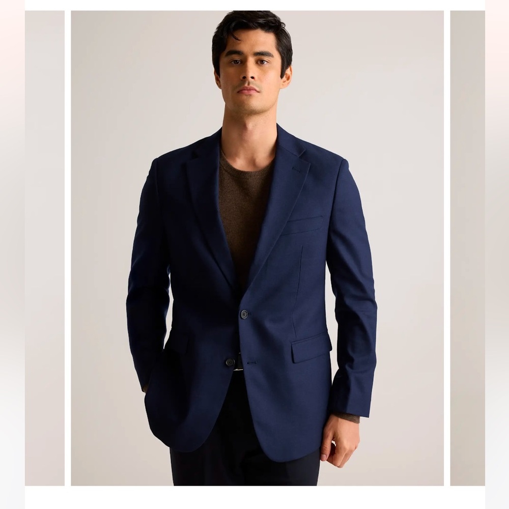 Quince Men’s Stretch Wool Blazer Sz L NEW NAVY